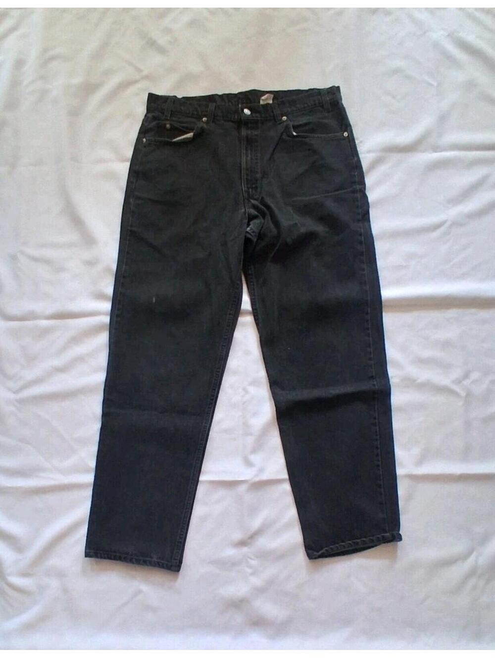 1996 orange tab levis 555 made in usa relaxed fit straight leg w38 l32 Retro